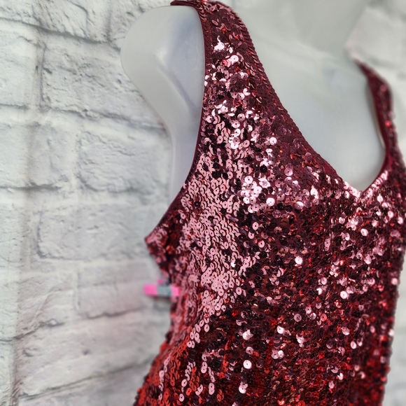 Maner Sequined Color Block Fade Party Dress - Picture 4 of 10